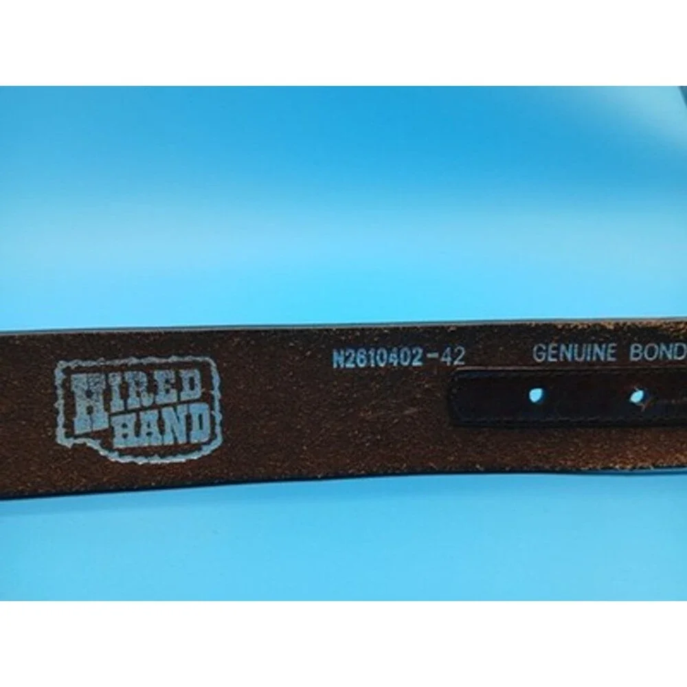 Hired Hand Mens Brown Genuine Bonded Leather Belt Size 42